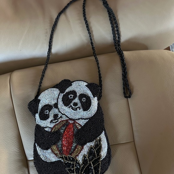 Beaded panda purse - Picture 4 of 4
